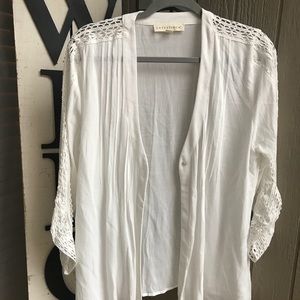 Love stitch boho crochet lace short kimono